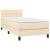Pat box spring cu saltea, crem, 80x200 cm, textil GartenMobel Dekor