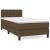 Pat box spring cu saltea, maro închis, 90x190 cm, textil GartenMobel Dekor