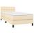 Pat box spring cu saltea, crem, 90x190 cm, textil GartenMobel Dekor