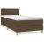 Pat box spring cu saltea, maro închis, 90x200 cm, textil GartenMobel Dekor