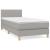 Pat box spring cu saltea, gri deschis, 100x200 cm, textil GartenMobel Dekor