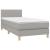 Pat box spring cu saltea, gri deschis, 100x200 cm, textil GartenMobel Dekor