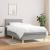 Pat box spring cu saltea, gri deschis, 100x200 cm, textil GartenMobel Dekor