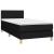 Pat box spring cu saltea, negru, 100x200 cm, textil GartenMobel Dekor