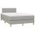 Pat box spring cu saltea, gri deschis, 120x200 cm, textil GartenMobel Dekor