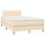 Pat box spring cu saltea, crem, 120x200 cm, textil GartenMobel Dekor