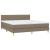 Pat box spring cu saltea, gri taupe, 160x200 cm material textil GartenMobel Dekor