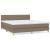 Pat box spring cu saltea, gri taupe, 160x200 cm material textil GartenMobel Dekor