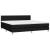 Pat box spring cu saltea, negru, 200x200 cm, textil GartenMobel Dekor