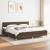 Pat box spring cu saltea, maro închis, 200x200 cm, textil GartenMobel Dekor