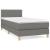 Pat box spring cu saltea, gri închis, 90x190 cm, textil GartenMobel Dekor