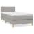 Pat box spring cu saltea, gri deschis, 100x200 cm, textil GartenMobel Dekor