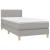 Pat box spring cu saltea, gri deschis, 100x200 cm, textil GartenMobel Dekor