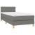 Pat box spring cu saltea, gri închis, 100x200 cm, textil GartenMobel Dekor