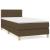 Pat box spring cu saltea, maro închis, 100x200 cm, textil GartenMobel Dekor