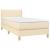 Pat box spring cu saltea, crem, 100x200 cm, textil GartenMobel Dekor