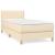 Pat box spring cu saltea, crem, 100x200 cm, textil GartenMobel Dekor