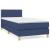 Pat box spring cu saltea, albastru, 100x200 cm, textil GartenMobel Dekor