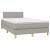Pat box spring cu saltea, gri deschis, 120x200 cm, textil GartenMobel Dekor
