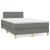 Pat box spring cu saltea, gri închis, 120x200 cm, textil GartenMobel Dekor