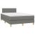 Pat box spring cu saltea, gri închis, 120x200 cm, textil GartenMobel Dekor