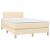 Pat box spring cu saltea, crem, 120x200 cm, textil GartenMobel Dekor
