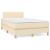 Pat box spring cu saltea, crem, 120x200 cm, textil GartenMobel Dekor