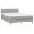 Pat box spring cu saltea, gri deschis, 140x190 cm, textil GartenMobel Dekor