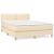 Pat box spring cu saltea, crem, 140x200 cm, textil GartenMobel Dekor