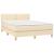 Pat box spring cu saltea, crem, 140x200 cm, textil GartenMobel Dekor