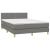 Pat box spring cu saltea, gri închis, 140x200 cm, textil GartenMobel Dekor