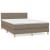 Pat continental cu saltea gri taupe 140x200 cm material textil GartenMobel Dekor