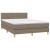 Pat continental cu saltea gri taupe 140x200 cm material textil GartenMobel Dekor
