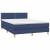 Pat continental cu saltea, albastru, 140x200cm, material textil GartenMobel Dekor