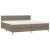 Pat box spring cu saltea, gri taupe, 200x200 cm, textil GartenMobel Dekor