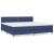 Pat box spring cu saltea, albastru, 200x200 cm, textil GartenMobel Dekor