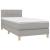 Pat box spring cu saltea, gri deschis, 90x200 cm, textil GartenMobel Dekor