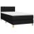 Pat box spring cu saltea, negru, 90x200 cm, textil GartenMobel Dekor
