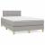 Pat box spring cu saltea, gri deschis, 120x200 cm, textil GartenMobel Dekor