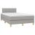 Pat box spring cu saltea, gri deschis, 120x200 cm, textil GartenMobel Dekor