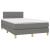 Pat box spring cu saltea, gri închis, 120x200 cm, textil GartenMobel Dekor