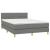 Pat box spring cu saltea, gri închis, 140x190 cm, textil GartenMobel Dekor