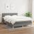 Pat box spring cu saltea, gri închis, 140x190 cm, textil GartenMobel Dekor