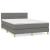 Pat box spring cu saltea, gri închis, 140x200 cm, textil GartenMobel Dekor