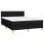Pat box spring cu saltea, negru, 140x200 cm, textil GartenMobel Dekor