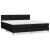 Pat box spring cu saltea, negru, 180x200 cm, catifea GartenMobel Dekor
