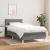 Pat box spring cu saltea, gri închis, 90x190 cm, textil GartenMobel Dekor