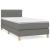 Pat box spring cu saltea, gri închis, 90x190 cm, textil GartenMobel Dekor
