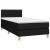 Pat box spring cu saltea, negru, 90x190 cm, textil GartenMobel Dekor
