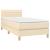 Pat box spring cu saltea, crem, 90x200 cm, textil GartenMobel Dekor